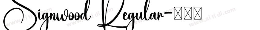 Signwood Regular字体转换